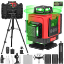 16 Lines 4D Laser Level 12 Lines 3D level 360 ° selflifting Horizontal and Vertical Cross Super power Green Laser Beams