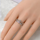 Neue Valentinstagsringe Süße Rosa Zirkon Prinzessin Schleifen Größe 7-9 Für Frauen 925 Silberring Romantischer Feiner Schmuck Geburtstagsgeschenk