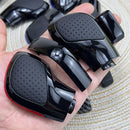 1PCS black baking paint with leather shift handle gear side cover DSG logo for VW Golf 6 7 R GTI Passat B7 B8 CC R20 Jetta MK6 G