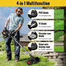 Conentool 24V Akku Rasentrimmer - Rasenmäher Gartentrimmer mit 2 * 2000mAh Akkus und 15 Klingen, Grasschneider