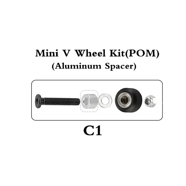 10Sets/Lot Openbuilds Strong Dual Mini Solid V Wheel Kit for V-Slot Linear Rails 3D Printer CNC Engraver Camera Silder