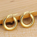1Pair 5.0 Titanium Steel Round Thickened Earrings stainless steel smooth circle solid thick Earrings jewelry Accessories Gifts