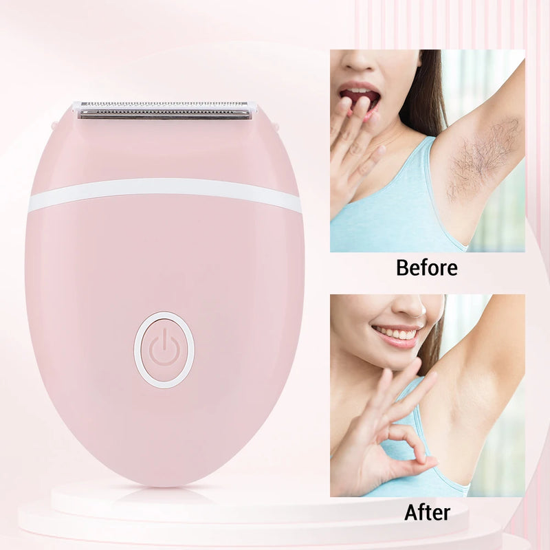 Women Electric Epilator Shaver Painless Hair Removal Tools Body Facial Trimmer +Salicylic Acid Pore Refining Cream