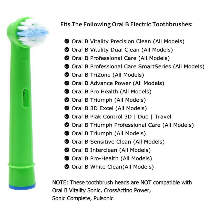 4/8/12/16/20 Pcs Kids Replacement Brush Heads For Oral B Children Electric Toothbrush Extra-Soft Bristles Brush Refill EB-10A