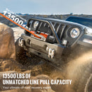 SucceBuy 13500lbs Electric Winch with 80ft Synthetic Rope Wireless Truck Winch IP55 Waterproof for Towing Off-Road SUV Jeep