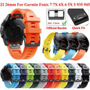 JKER 22mm 26mm QuickFit Armband für Garmin Epix Gen 2 Silikonarmband für Garmin Fenix 7 7X 5 5X 6X Pro Enduro 2 Armbanduhr