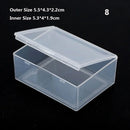 8Styles Plastic Storage Box Small Square Clear Black Box For Jewelry Diamond Embroidery Craft Bead Pill Home Storage Supply