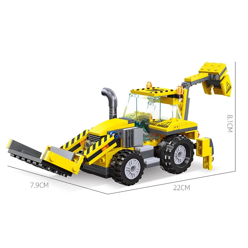 MOC City Engineering car Excavator crane Bulldozer building blocks toys DIY City Construction bricks assembled boy gift