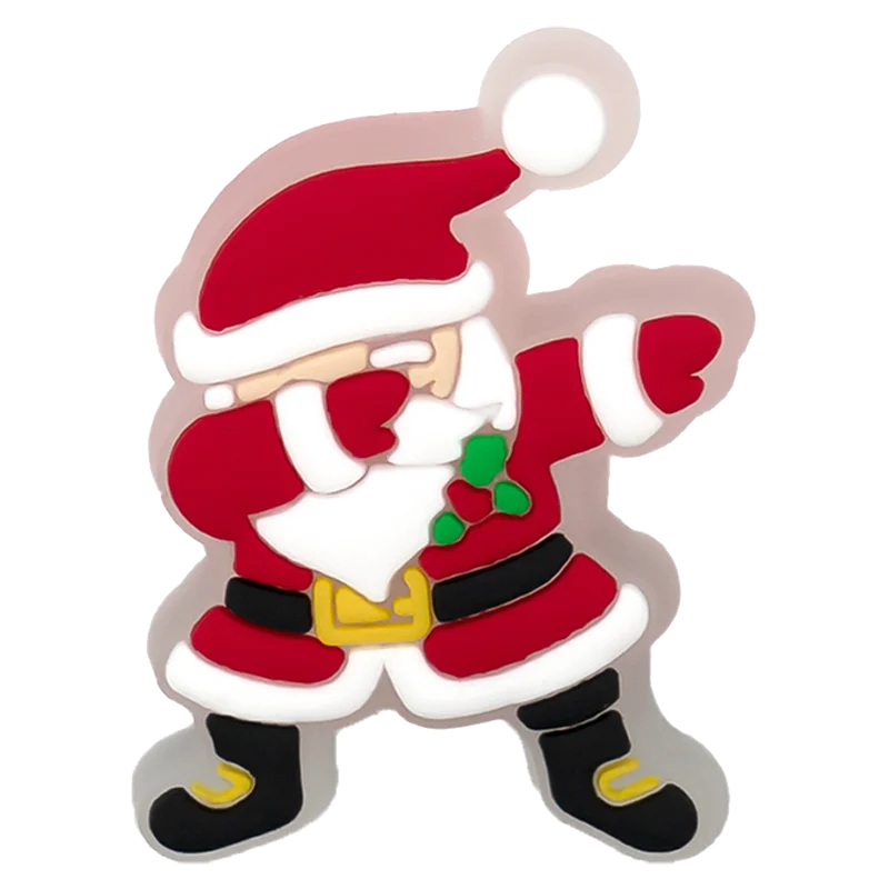 1-5PCS New Christmas LED Shoe Charms,Cute Santa Claus Cat & Dog Pin Accessories for Sandals,Shoe Clogs Buckle Christmas Gifts