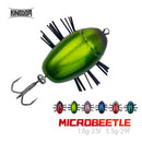Kingdom Microbeetle Artificial Topwater Insect Fishing Lure 1.8g 3.3g Treble Hook 14# 12# Floating Wobblers Insect bait Notobug