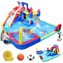 10 in 1 Inflatable Bounce House Water Park for Kids Toys Slide Waterslide with Splash Pool & Basketball & Climbing Wall & Blower