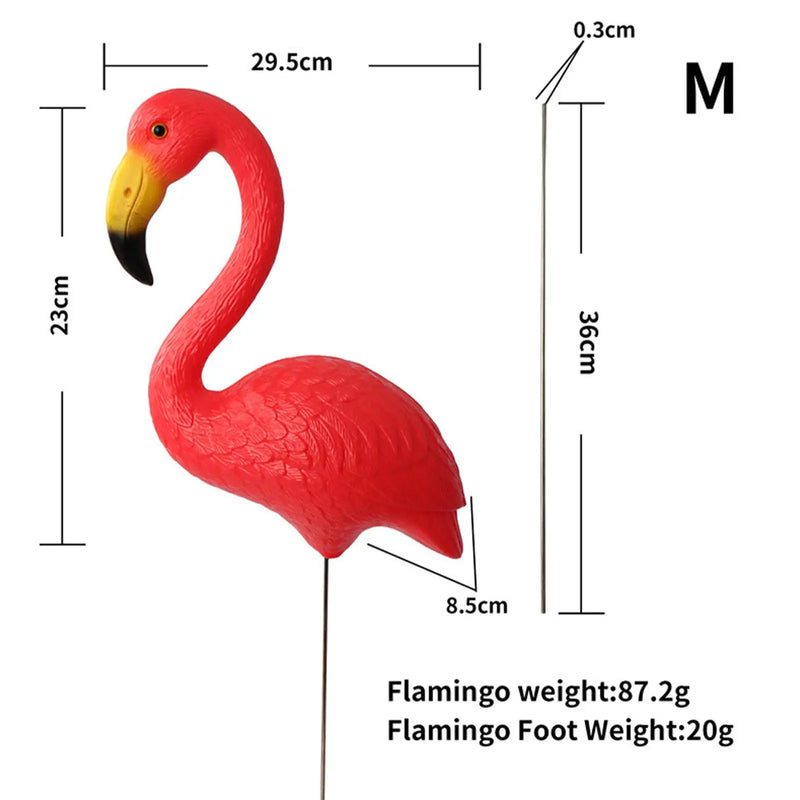 Yard Art Ornament Lawn Party Cake Topper Bird Statue Figurine Flamingo Garden Stake for Planter Hallway Sidewalks Home Flowerpot