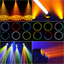 Yiflamefly 2 Stück 450W Moving Head Light RGBW DMX Bühnenlicht DMX-gesteuert Sound Activated Play DJ Light für Hochzeit Party Musik
