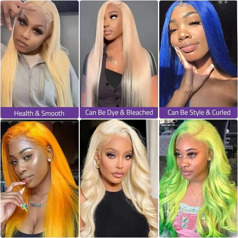 Blonde 613 HD Lace Closure Front Wigs 13x6 Hd Lace Frontal Human Hair Wig Bone Straight Honey Colored Human Hair for Black Women