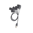 BRIKSMAX Light Accessories Black One to Seven USB Port Usb Hub for Building Block Led Light Kit 10220 42083 10260 10255