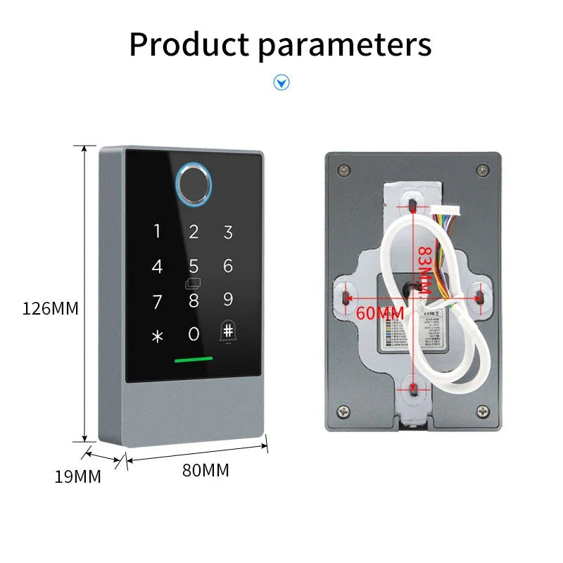 TTLOCK K3/K3F Fingerprint Access Control Door System Opener for Intercom Nfc Bluetooth Electric Gate Keypad 13.56Mhz RFID Card
