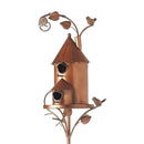 Vogelhaus-Gartenstecker aus Metall Vogelhaus mit Stange Vogelhäuser für draußen mit Stange zur Dekoration von Gärten und Höfen im Freien