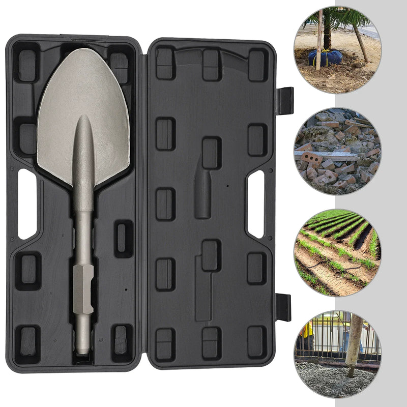 40Cr Electric Hammer Shovel Chisel, Large Size Clay Spade with Storage Box - Ideal for Excavation and Soil Removal