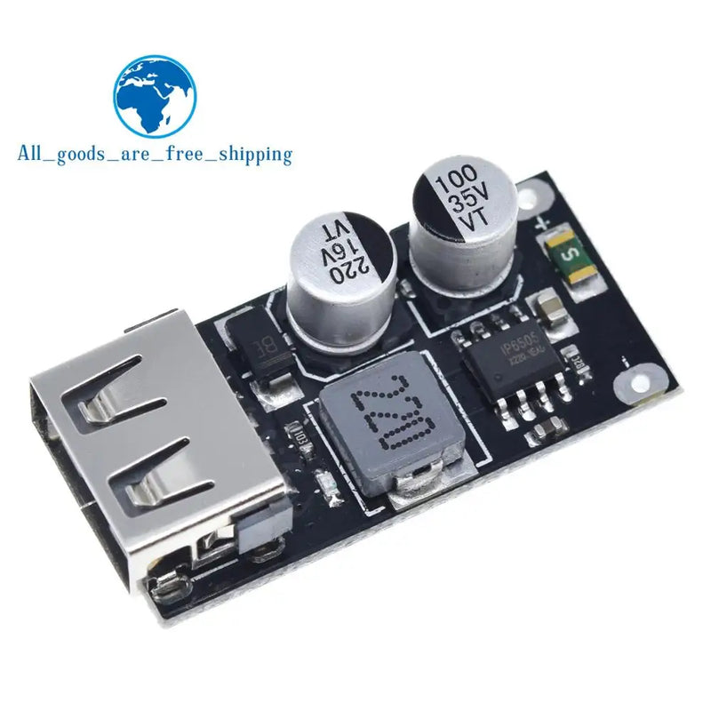 TZT USB QC3.0 QC2.0 USB DC-DC Buck Converter Charging Step Down Module 6-32V 9V 12V 24V to Fast Quick Charger Circuit Board 5V