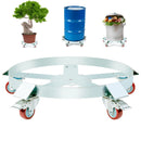 SucceBuy 1250lbs Drum Dolly Cart 55 Gallon Caddy Barrel Dolly Hand Truck with 5 Swivel Casters Wheel for Warehouse Drum Handling