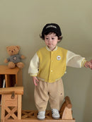 2026 Fall New Toddler Kids Pants Cotton Cartoon Embroidered Harem Pants Baby Boy Casual Striped Denim Baggy Trousers