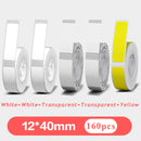 5pcs 12mmx40mm Gap Label Paper fit for P12 P15 Phomemo D30 Q30 Printer Waterproof Self Adhesive Thermal Printer Sticker