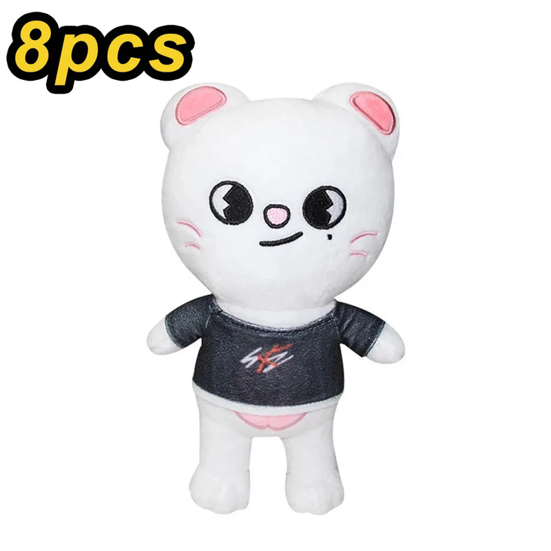 20cm 8pcs/Set Plush Toy Kawaii Skzoo Stray Plush Cartoon Stuffed Animal Doll Kawaii Companion Toys Room Decor Children Gift