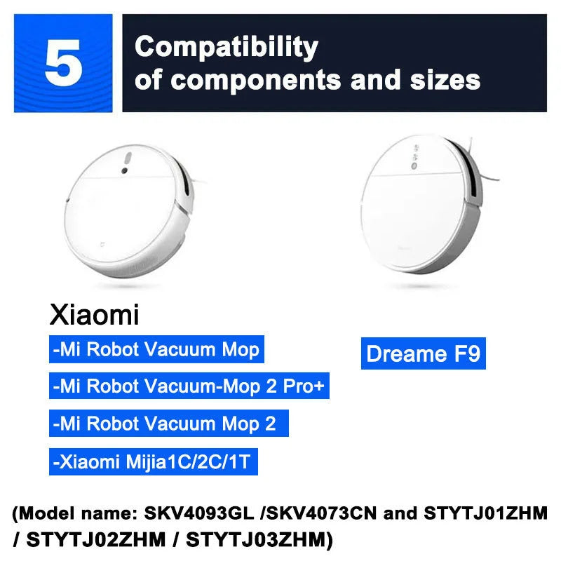 For Xiaomi Mijia 1T,Mi Robot Vacuum Mop 2 Pro+ Accessories,Hepa Filter Main Side Brush Mop Clothes STYTJ02ZHM Spare Parts