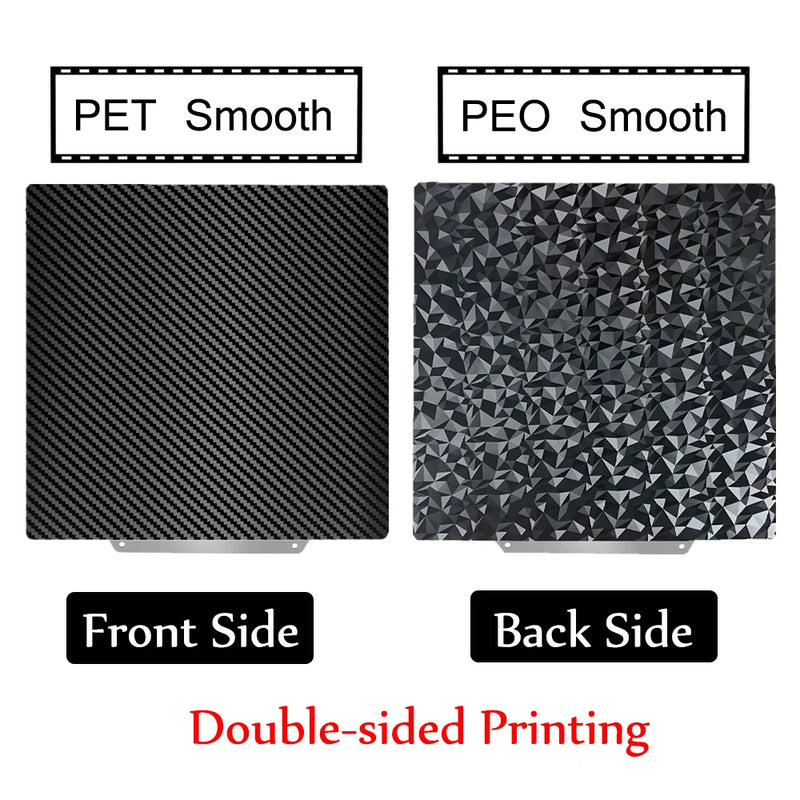 250x250mm For QIDI Q1 Pro, Ankermake M5 PEI Sheet Double Sided Powder Coated Spring Steel Sheet Textured PEI For Anker Make M5