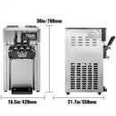 Sihao Ice Cream Machine 1200W A168 Panassonic  Compressor Ice Cream Maker 3Flavors Ice Cream Making Machine 4 Nozzles LCD Pannel