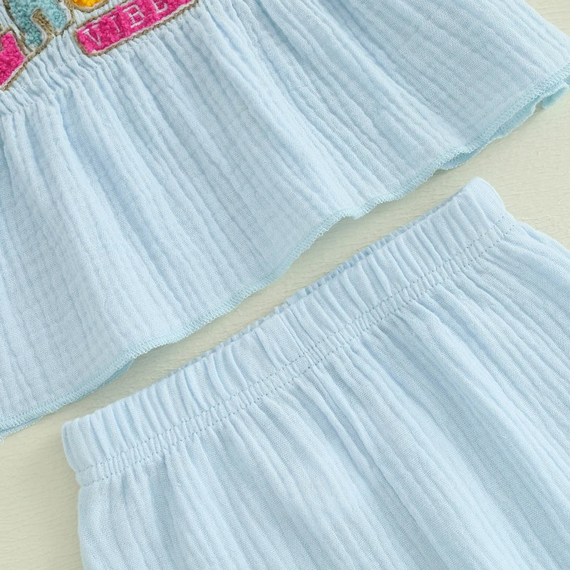 Adorable Baby Girl Spring Outfits Floral Print Ruffle Sleeve Top with Bowknot Shorts 2 Piece Set for Easter