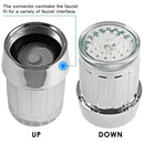 ZhangJi LED Luminous Faucet Tap Nozzle RGB Color Light Blinking Temperature Aerator Water Saving Kitchen Bathroom Accessories