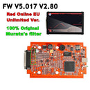 V2.80 KESS V5.017 EU Rot KTAG V7.020 4 LED 2.25 Online KESS 5.017 K-TAG 7.020 OBD2 Diagnose ECU Programmierer BDM Rahmen