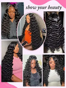 The Silk Cascade | 40-Inch HD Lace Front Deep Wave Human Hair Wig