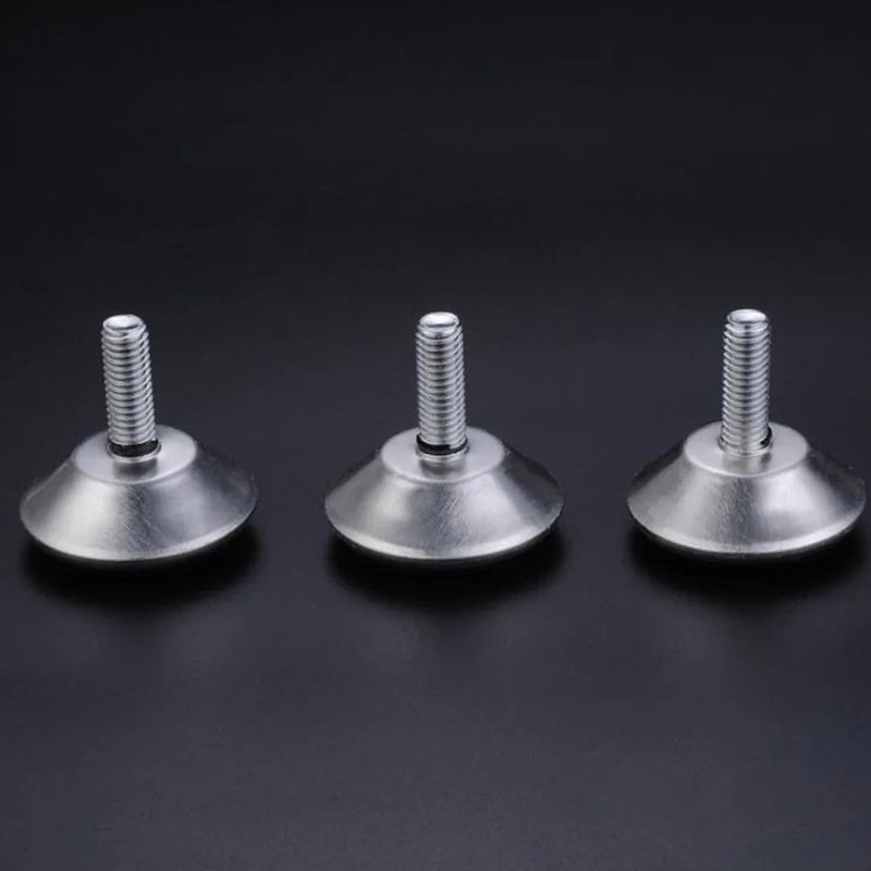 Steel Furniture Legs Anti-slip Base Table Cabinet Leg Pad Adjustable Leveling Feet Leveler M8 M10 Screw 15mm-27mm