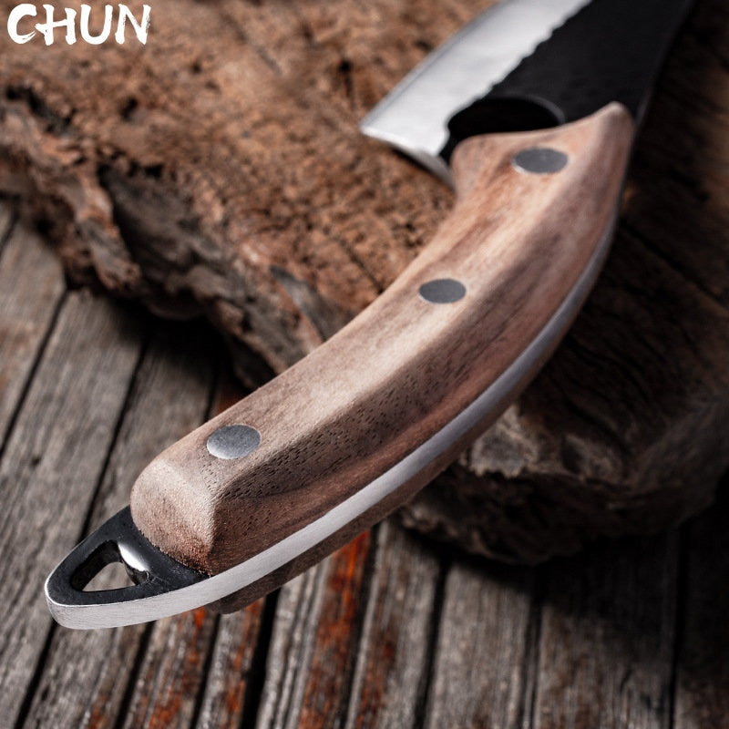 CHUN Handmade Boning Kitchen Knife 5Cr15Mov Stainless Steel Fishing Filleting Knives Set Outdoor Serbian Cooking Butcher Cleaver