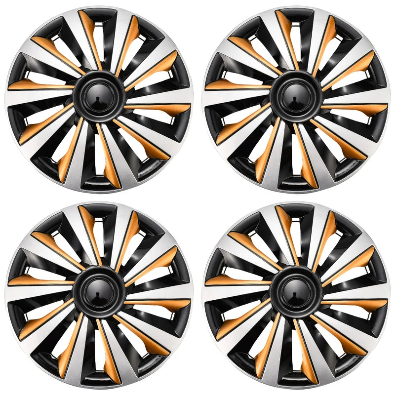 4pcs/set ABS 16 Inch Car Vehicle Wheel Rim Skin Cover Hub Caps R16 Racing Style Rim Center Cover Car Exterior Accessories