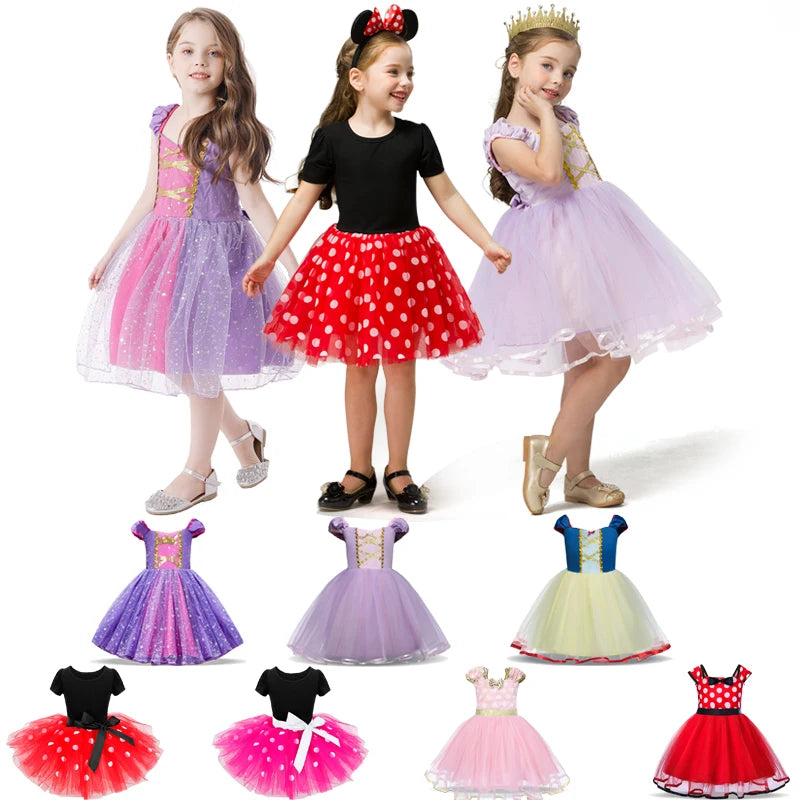 New Girl Easter Fancy Princess Dress 1-6 Yrs Mini Mouse Girls Dress Halloween Party Children Dress up Baby Kids Birthday Clothes