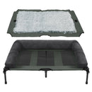 XXL XL Large Dog Bed Outdoor Raised Dog Bed with Cooling Breathable Mat and Soft Plush Mat Pet Puppy Camping Cot for Home Garden