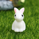 50PC Mini Rabbits Figurine Easter Bunny Figurine Rabbit Miniature Figurines Ornament Micro Landscape Dollhouse Decor Diy Crafts