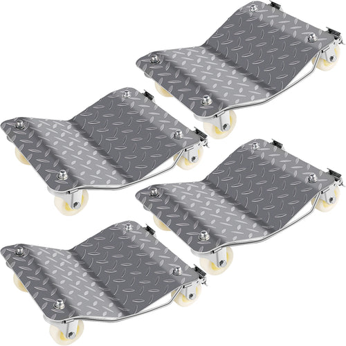 SucceBuy Vehicle Positioning Wheel Dollies 680Kg Per Dolly 2Pcs Car Wheel Dollies Car Skate Dolly Van Positioning Garage Jack