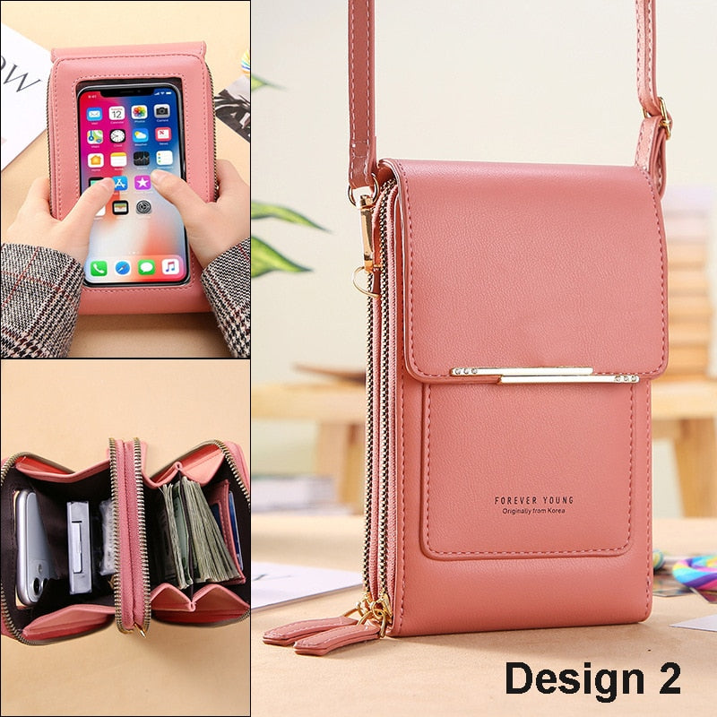 Brand Mini Crossbody Shoulder Bag Women High Quality Cell Phone Pocket Ladies Purse Clutch Fashion Leather Hasp Handbags Female