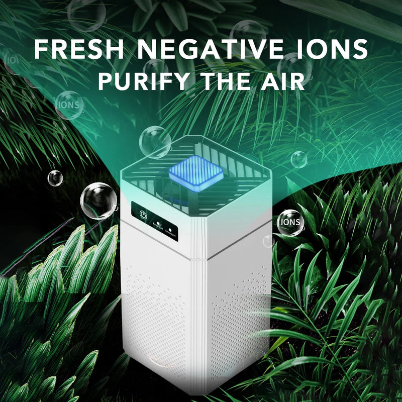 Smart Air Purifier Negative Ions Generator Remove Smoke Odor Formaldehyde Filter Purification Intelligent Desktop Air Purifier