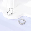 Charms Double Hoop Earrings For Women 100% 925 Silver Cubic Zircon Heart Star Moon Earrings Elegant Birthday Jewelry Gifts