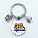 I Love Dad Keychain My Dad Is A Super Hero Pendant Glass Dome Cabochon Key Ring Father's Day Best Gift