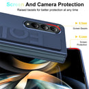 Luxury Silicone Elastic Wrist Strap Folding Case For Samsung Galaxy Z Fold 5 4 3 5G Ultra Thin Matte Clear Shockproof Hard Cover