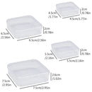 12 small transparent storage boxes for small items, easy to carry small accessories, hardware, small parts, and accessories