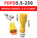 connector faston  FDFD1.25-250 FDFD2-250 FDFD5-250 Insulated Spade Crimp Wire Cable Connector Terminal Male