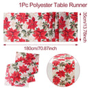Christmas Table Runner Merry Christmas Decorations for Home 2024 Table Runner Xmas Ornaments Navidad Natal New Year Gift 2025