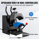 SucceBuy Hat Heat Press 4 in1 Cap Heat Press Machine 6x3inches Clamshell Transfer LCD Digital Timer Temperature Control